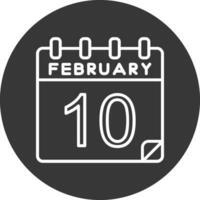 10 February Vector Icon