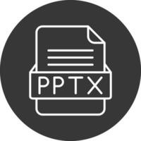 PPTX File Format Vector Icon