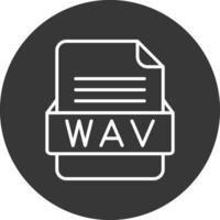 wav archivo formato vector icono