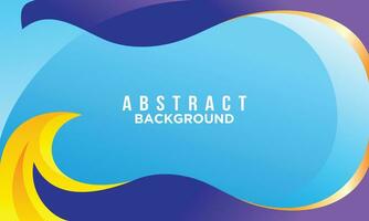 Abstract wavy background for business with blue and yellow design vector