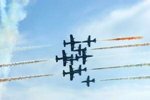 aerial display of the tricolor arrows photo