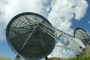 old and large disused radio antennas photo