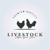 logo of livestock symbol farm and ranch vector illustration design
