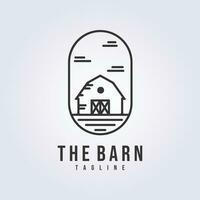 logo of the barn outline vector illustration design