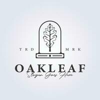 oak leaf badge symbol logo vector illustration design