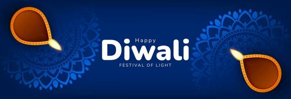 Happy diwali celebration banner design. Hindu festival of lights celebration background. Festive diwali holiday. Vector illustration