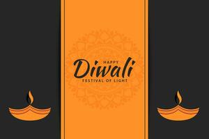 indio festival contento diwali antecedentes. diwali fiesta saludo tarjeta diseño. vector ilustración