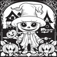 Halloween Specter coloring page vector