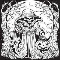 Halloween Specter coloring page vector