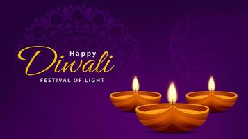 Happy Diwali. Festival of lights celebration background. Festive diwali holiday banner design. Vector illustration