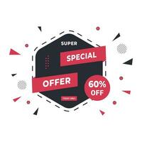 Big sale discount offer banner design vector