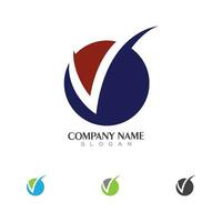 V Letter Logo Template vector