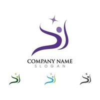 Human character logo sign vector