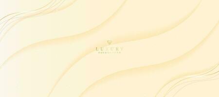 Luxury background with glitter golden curve lines elements vector