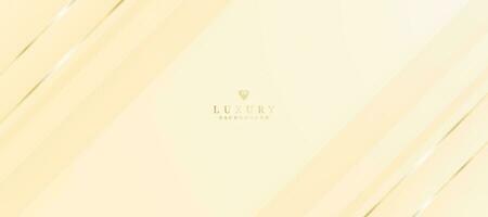 Gold line luxury on cream background. elegant. vector