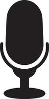 Professional Microphone and Audio Recording Device Icon Isolated on White Background for Podcasting and Speech vector