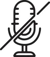 Professional Microphone and Audio Recording Device Icon Isolated on White Background for Podcasting and Speech vector