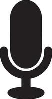 Professional Microphone and Audio Recording Device Icon Isolated on White Background for Podcasting and Speech vector