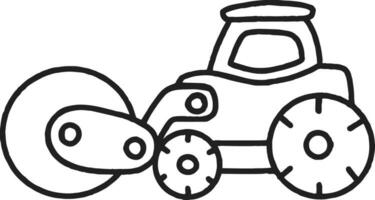 Outline Toy Car Cartoon Illustration Dump Truck vector