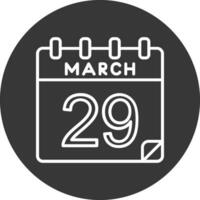 29 marzo vector icono