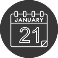 21 January Vector Icon