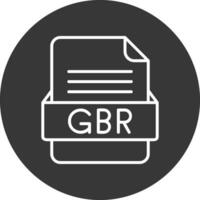 GBR File Format Vector Icon