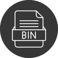 BIN File Format Vector Icon