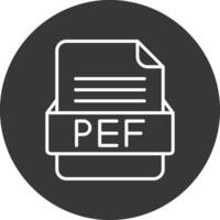 PEF File Format Vector Icon
