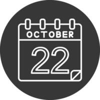 22 October Vector Icon