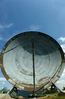 old and large disused radio antennas photo