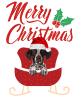 cane razze allegro Natale design per il vacanza stagione. Natale cane maglietta design. divertente cane. png