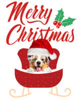 Dog Breeds Merry Christmas Design for the Holiday Season. Christmas Dog T-shirt Design. Funny Dog. png