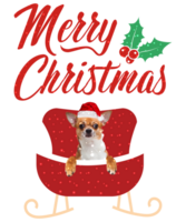 Hund Rassen fröhlich Weihnachten Design zum das Urlaub Jahreszeit. Weihnachten Hund T-Shirt Design. komisch Hund. png