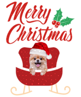 Dog Breeds Merry Christmas Design for the Holiday Season. Christmas Dog T-shirt Design. Funny Dog. png