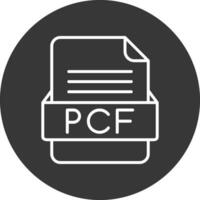 PCF File Format Vector Icon