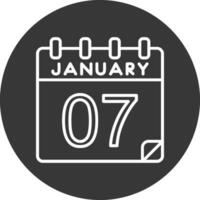 7 January Vector Icon