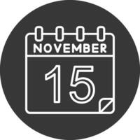 15 noviembre vector icono
