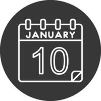 10 January Vector Icon