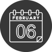 6 February Vector Icon