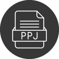 PPJ File Format Vector Icon