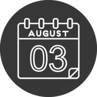 3 August Vector Icon