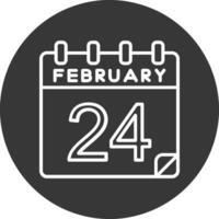 24 February Vector Icon