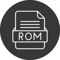 ROM File Format Vector Icon