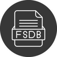 FSDB File Format Vector Icon