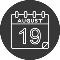 19 August Vector Icon