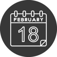 18 February Vector Icon