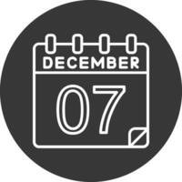 7 7 diciembre vector icono