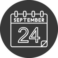 24 September Vector Icon