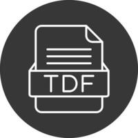 TDF File Format Vector Icon