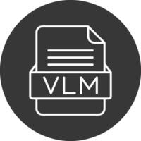 VLM File Format Vector Icon